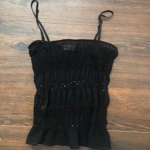 Guess Jeans Sparkly Black Tank